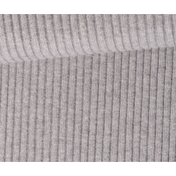 Bündchen Uni - Heavy Rib Rippe hellgrau